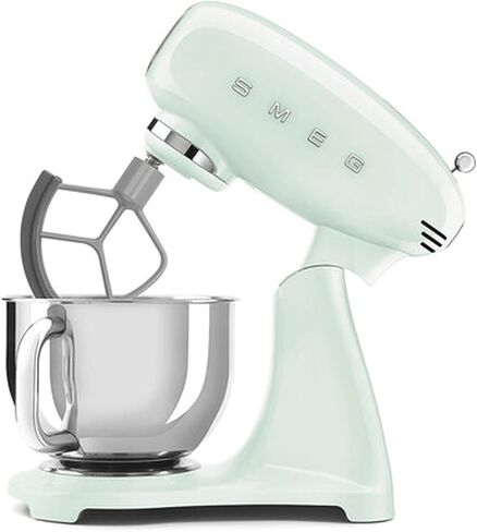 خلاط SMEG SMF03 - خلاط برأس مائل 5 كيو تي مع وعاء من الفولاذ المقاوم للصدأ، 10 سرعات، طراز عتيق من الخمسينيات - أزرق باستيل in Kuwait