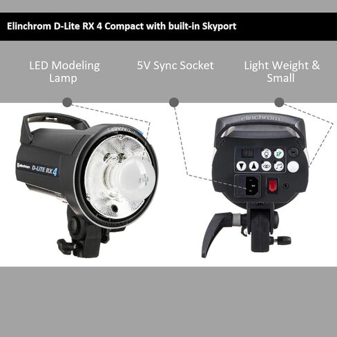 Elinchrom EL 20487.1 D-Lite RX 400ws مدمج مع Skyport مدمج (العاكس غير متضمن) in Kuwait