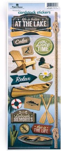 Paper House Productions Cardstock Sticker Sheet for Crafts, Scrapbooking & Collecting - Lake Life in Saudi Arabia