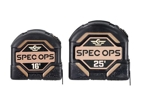 Spec Ops Tools 25-Foot Tape Measure, 1 1/8" Double-Sided Blade, Military-Grade Composite Case, 3% Donated to Veterans, in Kuwait