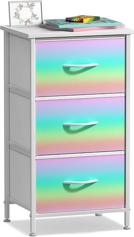 Sorbus Dresser Storage Tower, Organizer Drawers for Closet Boys & Girls Bedroom, Bedside Furniture, Chest for Home, College Dorm, Steel Frame, Wood Top, Fabric Bins(Aqua) in Saudi Arabia