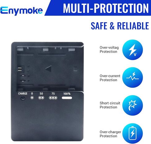 LP-E6 Battery Charger Compatible with Canon LP-E6 LC-E6 LC-E6N LC-E6NH Batteries for Canon EOS R R5 R5C R6 6D 7D 5D 5DS 5DS R 6D Mark II 7D Mark II 60D 70D Cameras Power Supply in Kuwait