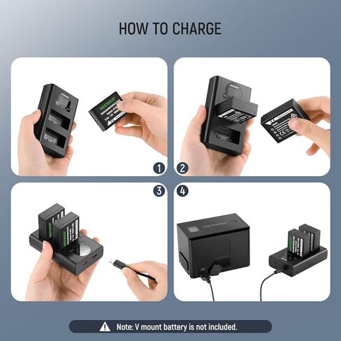 Neewer 2-Pack NP-W126 Replacement Battery and Dual USB Charger Compatible with Fujifilm X100 VI, X-E5, X-M5, X Half, X100V, X-T3, X-T50, X-Pro3, X-T20, X-T30, X-T30 II, X-T200, X-H1, X-T2 Camera in Kuwait