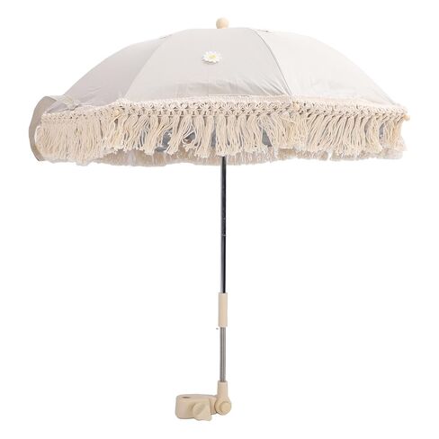 Baby Outdoor Parasols, Baby Stroller Parasol Umbrella with Adjustable Clamp, Toddler Parasol for Trolley Wheelchair Beach Chair, Outdoor Activities (Beige with in Kuwait