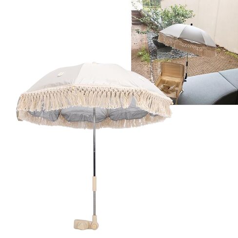 Baby Outdoor Parasols, Baby Stroller Parasol Umbrella with Adjustable Clamp, Toddler Parasol for Trolley Wheelchair Beach Chair, Outdoor Activities (Beige with in Kuwait