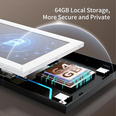 إطار صور رقمي 10.1 بوصة إطار صور رقمي واي فاي مع مساحة تخزين 64 جيجابايت، شاشة IPS تعمل باللمس، مشاركة فورية للتطبيقات، تدوير تلقائي، للآباء والعائلة in Kuwait
