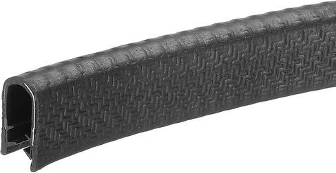 Edge Trim Black U Shape Edge Protector Rubber with Steel Clips Fits 5/32"-15/64" Edge 3.28Ft/1Meter Length Door Edge Guards in Kuwait