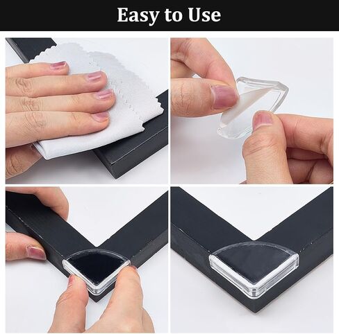 CREATCABIN 40Pcs Table Corner Protectors Edge Guards Corner Cushion Slim Clear securety Edge Bumpers Cushion Transparent Covers Protector Proof for Home Furniture Table Windows Cabinet 11.8 Inch in Kuwait