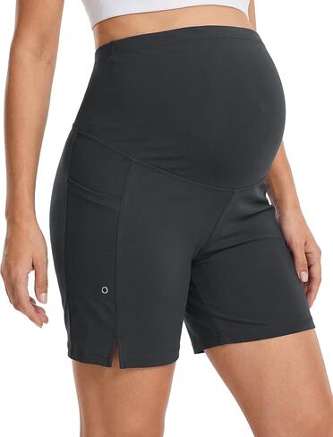 Maternity Swim Board Shorts Over The Belly | Stretchy Soft Fabric, Built-in Brief, Casual Summer Beach Shorts, Pregnancy Swim Bottoms, With Pockets in Saudi Arabia