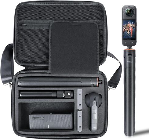 لـ Insta360 X5/X4 53 بوصة عصا سيلفي وحقيبة حمل 2 في 1، مقبض تمديد غير مرئي 53 بوصة/135 سم، مقبض قابل للتعديل، حقيبة صلبة محمولة مقاومة للماء، ضروري للسفر لـ Insta360 X5/X4 in Kuwait