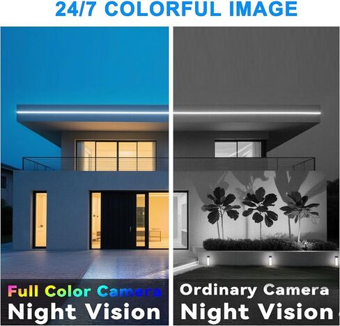 Real HD 8MP 4K PoE IP Full Color Night Vision Security Camera Outdoor, 2.8mm Wide Angle 105° FOV, H.265, Waterproof IP67, Metal Housing Turret Dome IP Camera, NDAA Compliant in Saudi Arabia