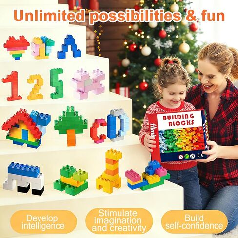 Building Blocks Set for Kids with Baseplate Big Building Bricks 101Pcs Classic Bulk Sensory Toy for Kids Toddlers Boys Girls 15 Random Colors Birthday Gift Compatible with Lego All Major Brand in Saudi Arabia