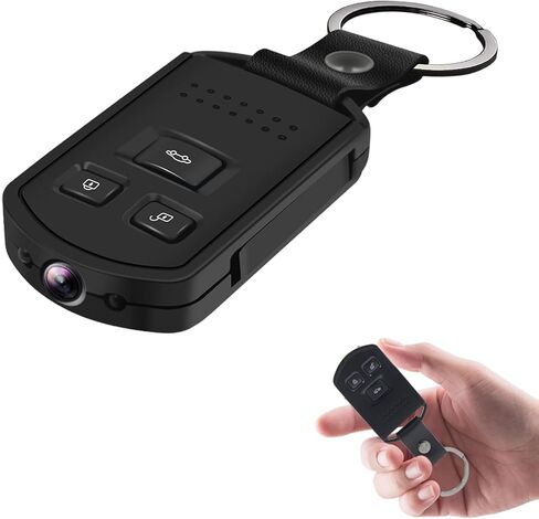 كاميرات صغيرة بسلسلة مفاتيح Pelay Key Fob HD 1080P، كاميرا مخفية لأمن المنزل، كاميرا مربية لتسجيل الفيديو مع كاشف الحركة/الرؤية الليلية in Kuwait
