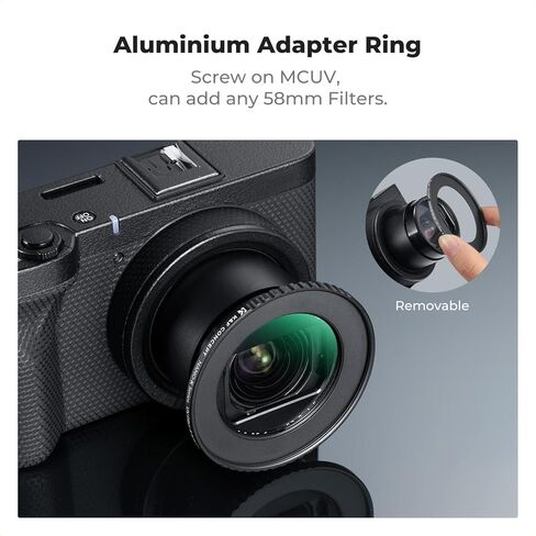 مجموعة حلقات محول وفلتر حماية MCUV من K&F CONCEPT متوافقة مع Canon PowerShot V1، 18 طلاء متعدد الطبقات، للفيديو ومدونة الفيديو والتصوير الفوتوغرافي (سلسلة K) in Kuwait