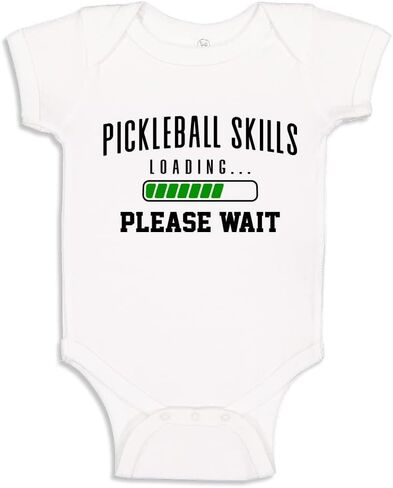 Pickleball Baby Bodysuit One Piece Or Toddler T-Shirt Pickleball Skills Loading Please Wait in Saudi Arabia