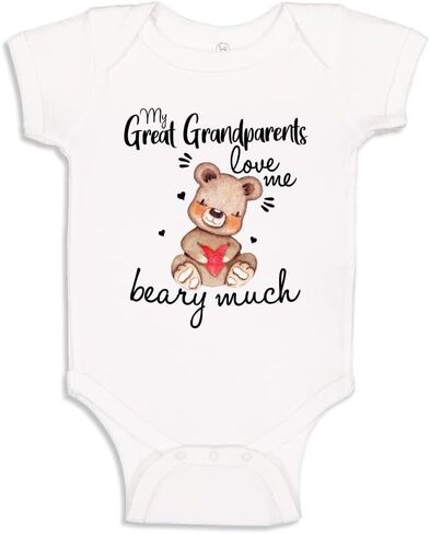 Loved by My Great Grandparents Beary Much Baby Bodysuit One Piece Or Toddler T-Shirt in Saudi Arabia