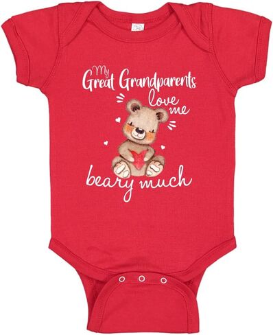 Loved by My Great Grandparents Beary Much Baby Bodysuit One Piece Or Toddler T-Shirt in Saudi Arabia