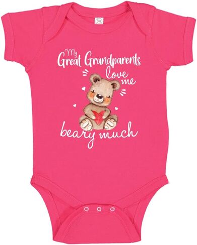 Loved by My Great Grandparents Beary Much Baby Bodysuit One Piece Or Toddler T-Shirt in Saudi Arabia