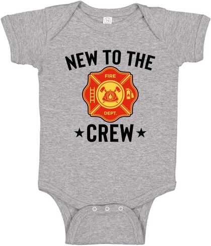 New to The Crew Fireman Baby Bodysuit One Piece Or Toddler T-Shirt Cute Firefighter Baby Gift in Saudi Arabia