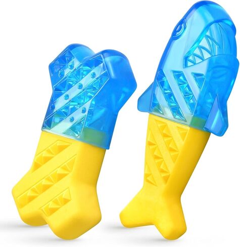 Pawaboo Pet Chew Toys, Watermelon and Pineapple Shape Freeze Interactive Toys in Summer, Freezable Teething Toy for Puppies, Colorful in Saudi Arabia