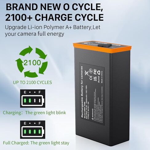 7600mAh Power Mag Battery Pack for Moultrie Edge/Pro, Edge 2/Pro, Edge 3/Pro Cellular Trail Camera, Upgrade High Capacity Rechargeable Lithium-Ion Battery & Solar Panels Charging - 2 Pack in Kuwait