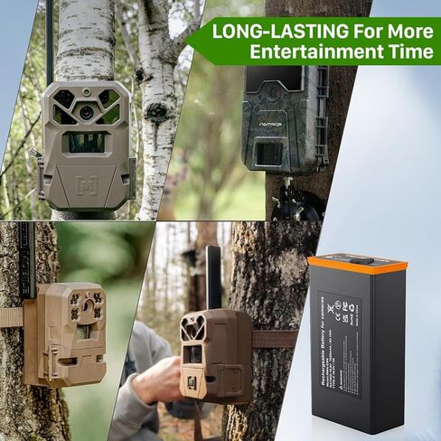 7600mAh Power Mag Battery Pack for Moultrie Edge/Pro, Edge 2/Pro, Edge 3/Pro Cellular Trail Camera, Upgrade High Capacity Rechargeable Lithium-Ion Battery & Solar Panels Charging - 2 Pack in Kuwait