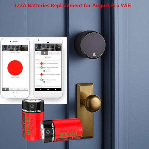 Yofraro 4-Pack 123A Ni-MH بطاريات قابلة للشحن لكاميرات Arlo VMS3130 VMC3030 VMK3200 VMS3330 3430 3530، نظام إنذار، مصباح يدوي in Kuwait
