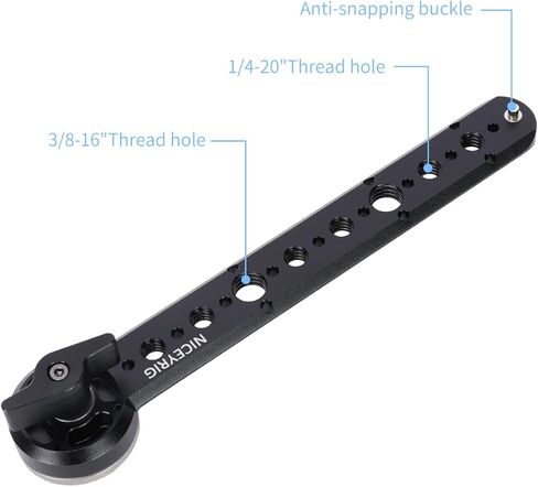 NICEYRIG Rosette Mount Extension Rail، الإفراج السريع المضادة للإيقاف الناتو السكك الحديدية لتركيب EVF، الذراع السحري، حامل الهاتف - 635 in Kuwait