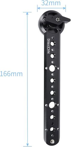 NICEYRIG Rosette Mount Extension Rail، الإفراج السريع المضادة للإيقاف الناتو السكك الحديدية لتركيب EVF، الذراع السحري، حامل الهاتف - 635 in Kuwait