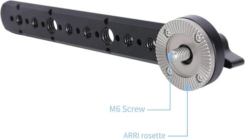 NICEYRIG Rosette Mount Extension Rail، الإفراج السريع المضادة للإيقاف الناتو السكك الحديدية لتركيب EVF، الذراع السحري، حامل الهاتف - 635 in Kuwait