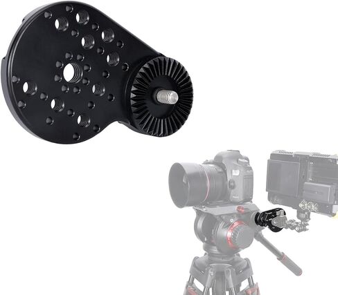 حامل جانبي من NICEYRIG مناسب لـ Manfrotto MVH502AH / MVH504XAH / MVH608AH / MVH612AH / 509HD / 501HD، لوحة تمديد تثبيت روزيت نوع 36 ترس M6 لبطارية Vmount، ضوء LED in Kuwait
