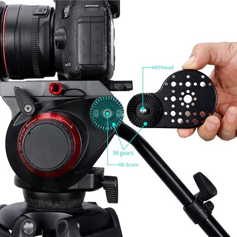 حامل جانبي من NICEYRIG مناسب لـ Manfrotto MVH502AH / MVH504XAH / MVH608AH / MVH612AH / 509HD / 501HD، لوحة تمديد تثبيت روزيت نوع 36 ترس M6 لبطارية Vmount، ضوء LED in Kuwait