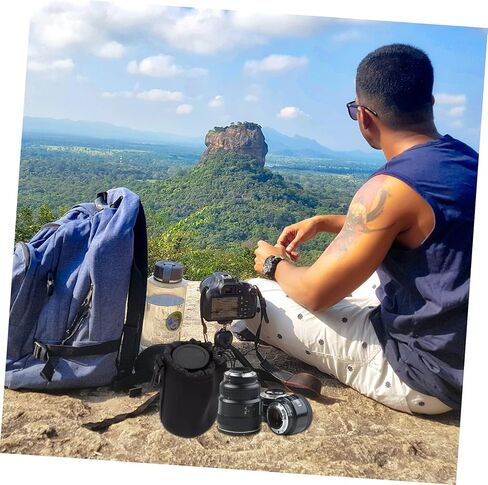 4pcs Neoprene Lens Protector Pouch Camera Lens Case for Dslr Flexible and Durable Various for Different Lenses for Photography Enthusiasts in Kuwait