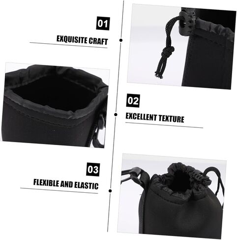 4pcs Neoprene Lens Protector Pouch Camera Lens Case for Dslr Flexible and Durable Various for Different Lenses for Photography Enthusiasts in Kuwait