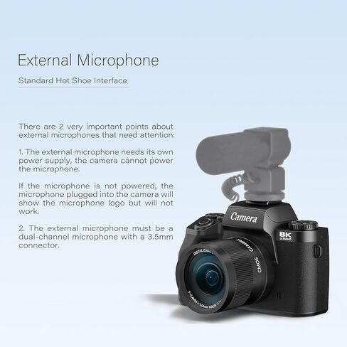 كاميرات رقمية بدقة 8K للتصوير الفوتوغرافي، وكاميرا تسجيل فيديو بدقة 64 ميجابكسل لليوتيوب مع شاشة لمس مقاس 4 بوصات، وكاميرات أمامية/خلفية مزدوجة مع ضوء تعبئة LED، وبطارية 3000 مللي أمبير في الساعة، وغطاء عدسة، وHot Shoe وبطاقة TF سعة 32 جيجابايت (أسود) in Kuwait