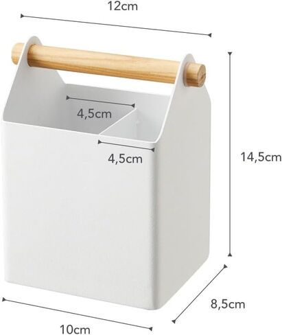 Yamazaki Home Tosca Desk Organizer - حامل ثابت للمكتب والمستلزمات المدرسية - الأقلام - الصلب + الخشب in Kuwait