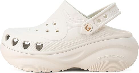 GOTO Women's Clogs, 2.36" Platform Clogs for Women, High Elasticity, Shock Absorption and Anti-Slip, Heart Style in Saudi Arabia