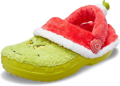 Crocs Unisex-Adult Classic The Grinch Lined Clogs, Fuzzy Holiday Slippers in Saudi Arabia
