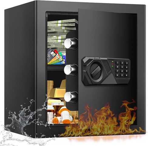 4.0 cu ft صندوق آمن كبير لقطر النيران للأعمال التجارية ، انخفاض نقدي مضاد للسرقة آمنة مع فتحة وقفل مزيج ، خزانات الإيداع الثقيلة لكنيسة بريد الأعمال المنزلية in Kuwait