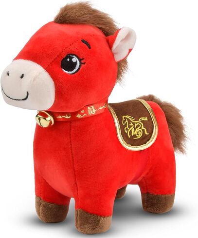 2026 Chinese New Year of The Horse Plush - Ideal for Home Decor Blessing,Souvenir Mascot for Car Ornaments Home Office Store Restaurant Tabletop Decors-Lucky M in Saudi Arabia