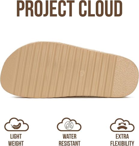 صنادل نسائية من Project Cloud أصلية من الرافية - نعل داخلي من الإسفنج الذكي ينزلق للنساء مع إبزيم قابل للتعديل - صنادل نسائية خفيفة الوزن وغير قابلة للانزلاق 2026 (هافانا، الرافية، 9) in Kuwait