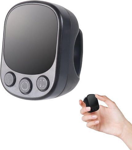 Fingertip Wireless Bluetooth Ring Remote - Air Mouse for TikTok Functional Scrolling Camera Shutter Page Turner Touch Control iOS/Android Phone & Tablet Control 10m Range Ergonomic (Black) in Kuwait
