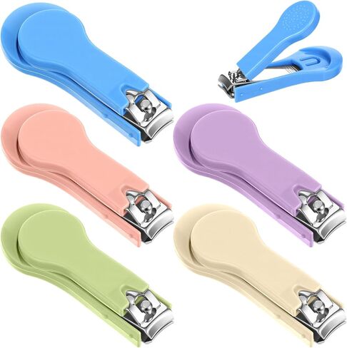 Qianyu 5 Pcs Baby Nail Clippers Fold Up Baby Nail Clippers Stainless Steel Finger Trimmer Cutter Small Jaw Precise Safe NailTrimmer Fingernail Clipper for Newborn Infant Nursery Baby's Fingers Toes in Kuwait