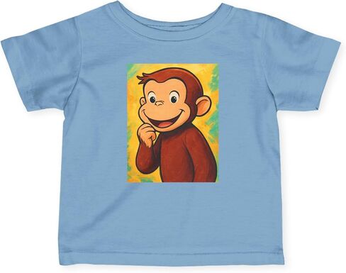 Curious George Monkey Infant Tee Cute Cartoon Ape Graphic in Kuwait