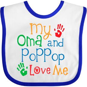 inktastic Oma and PopPop Grandkids Baby Bib in Kuwait