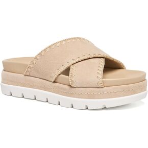 صندل نسائي Urban Sport من J/Slides Bae، صندل منزلق ذو نعل سميك، جلد سويدي رملي، مبطن، سهل الارتداء، كاجوال in Kuwait