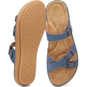 Womens Comfort Slide Sandals: Cushioned Footbed & Slip-Resistant Outsole for Daily Walking - Lightweight & Slip-On for Casual Wear - Busy Women 22-40 in Kuwait
