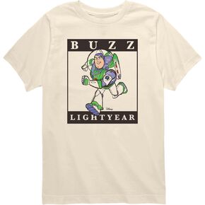 Toy Story - إطار شخصية Buzz Lightyear - تي شيرت برسومات قصيرة الأكمام للأولاد الصغار - مقاس 5T كريمي in Kuwait