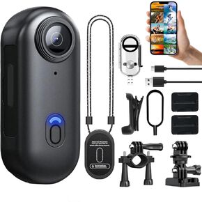 كاميرا حركة الإبهام H7Pro 1080P، كاميرا الجسم الصغيرة، كاميرا الجسم المحمولة POV يمكن ارتداؤها مع حبل مغناطيسي وحقيبة مقاومة للماء، تسجيل بدون استخدام اليدين، كاميرا خوذة للعمل وركوب الدراجات ومدونات الفيديو (بدون بطاقة) in Kuwait