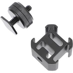 NOLITOY Three-Way Hot Shoe Mount Adapter for DSLR Camera with Tripod Screw Adapter, Flash Hot Shoe Mount Accessory for Light Stand and Rig, Compatible with Video Light and Flash Holder in Kuwait